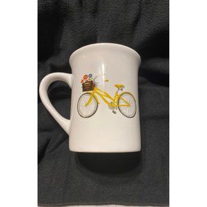 Mug with bicylce and flowers